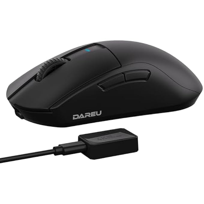 DAREU A950PRO 4K WIRELESS GAMING MOUSE:55G ULTRA-LIGHTWEIGHT,4KHZ POLLING RATE,PAW3395 OPTICAL SENSOR,26K DPI,5 PROGRAMMABLE BUTTONS,SUPPORT 15MIN FAST CHARGING &TRI-MODE CONNECTION (BLACK) - Image 1