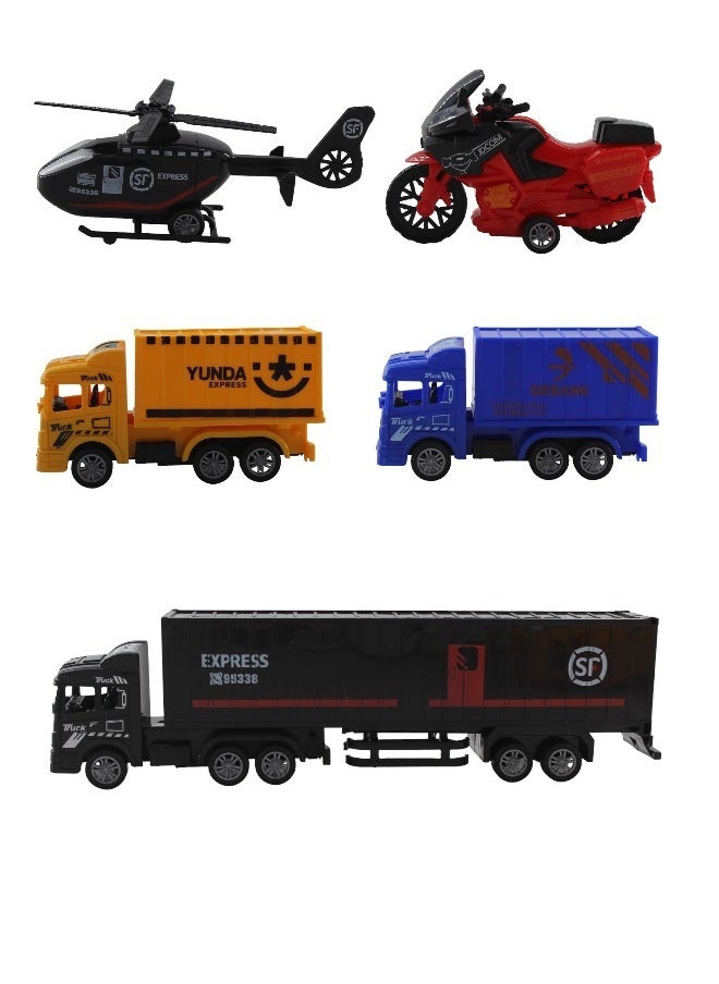 Toy Box - Toy Big Vehicle Transport Set for kids playing Cars Gift Box 5 Pcs - Image 1