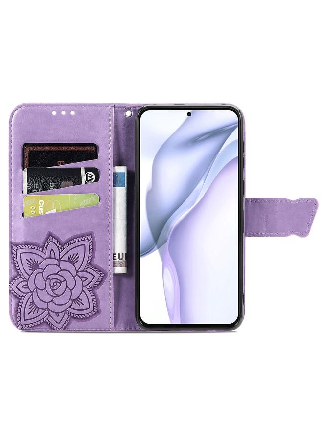 Zaboon Case For Huawei P50 Pro Butterfly Love Flowers Embossed Horizontal Flip Leather Case with Holder & Card Slots & Wallet & Lanyard - Image 3