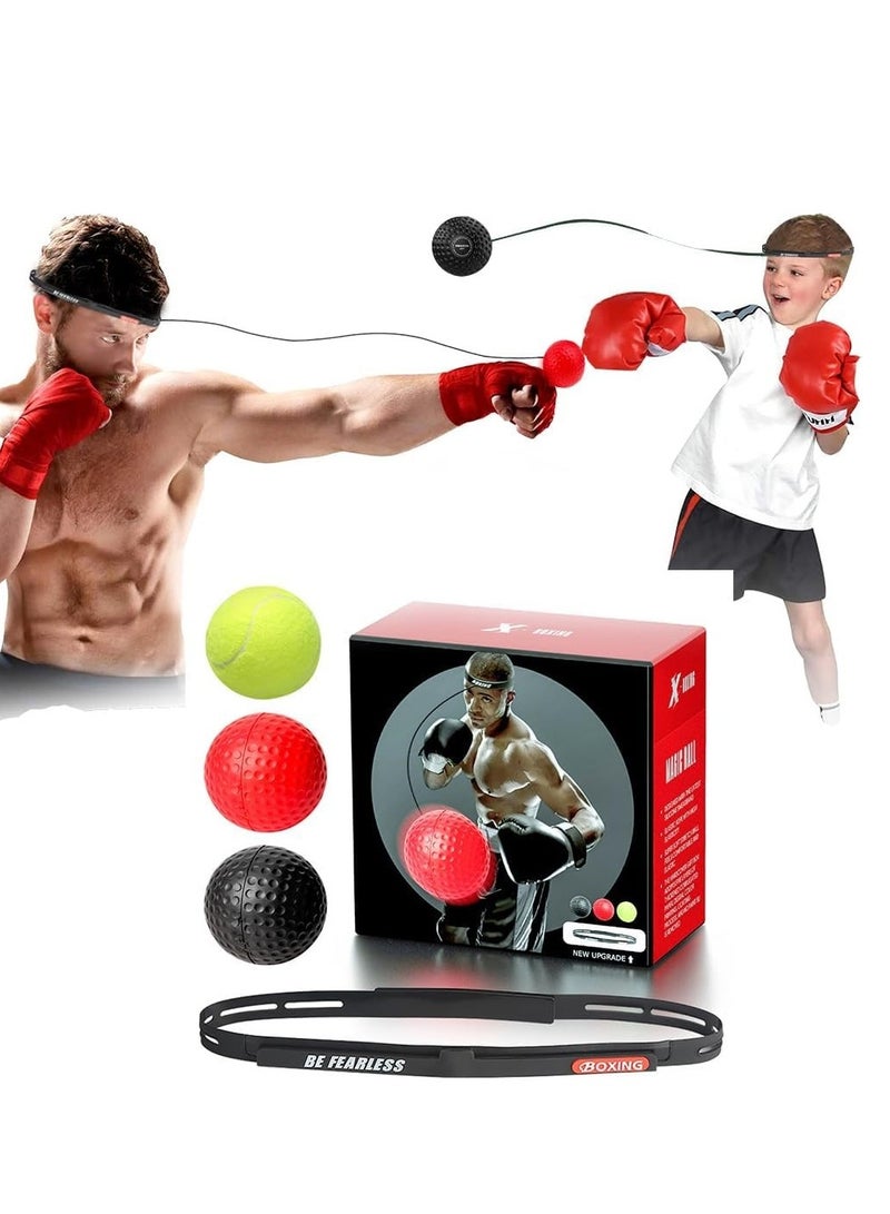 RATSAW Boxing Reflex Ball Boxing Reflex Balls Family Pack Training Boxing Equipment with Adjustable Headband for Reaction Speed and Hand Eye Coordination Training - Image 1