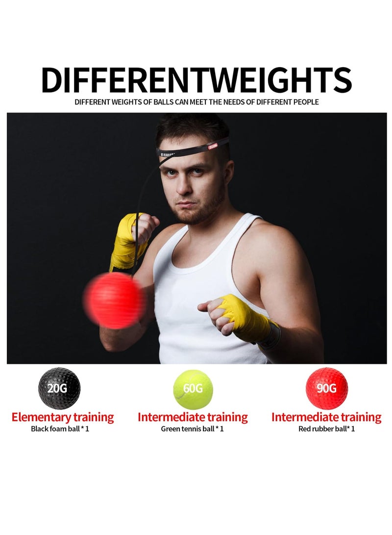 RATSAW Boxing Reflex Ball Boxing Reflex Balls Family Pack Training Boxing Equipment with Adjustable Headband for Reaction Speed and Hand Eye Coordination Training - Image 3