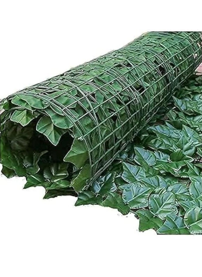 ماركة غير محددة لفة سياج من ورق اللبلاب الصناعي ، مقاس 3 متر × 1 متر لحماية الخصوصية والمناظر الطبيعية والحديقة والسياج والحماية من البهتان والاشعة فوق البنفسجية، اخضر  - Image 1