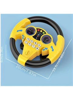 YelaJoy Simulated Driving Controller Portable Simulated Driving Steering Wheel Copilot Toy Children's Educational Sounding Toy Small Steering Wheel Toy Gift Funny Interactive Driving Wheel with Music(Pink)  - Image 4