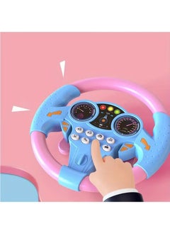 YelaJoy Simulated Driving Controller Portable Simulated Driving Steering Wheel Copilot Toy Children's Educational Sounding Toy Small Steering Wheel Toy Gift Funny Interactive Driving Wheel with Music(Pink)  - Image 5