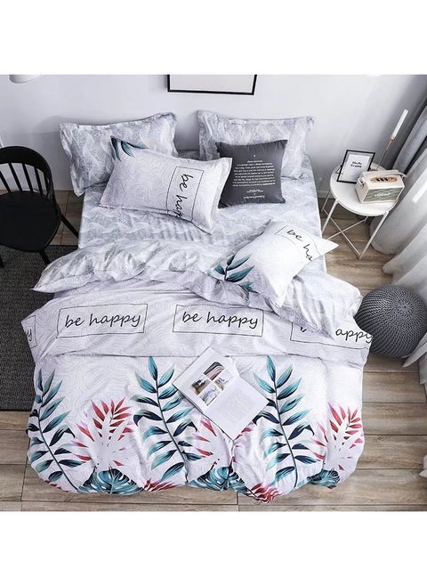 4 Piece Single Size Bed Sheet Set - High Quality Soft Bedding Set with 1 Duvet Cover, 1 Fitted Sheet, and 2 Pillowcases - Soft and Durable Bedding Set