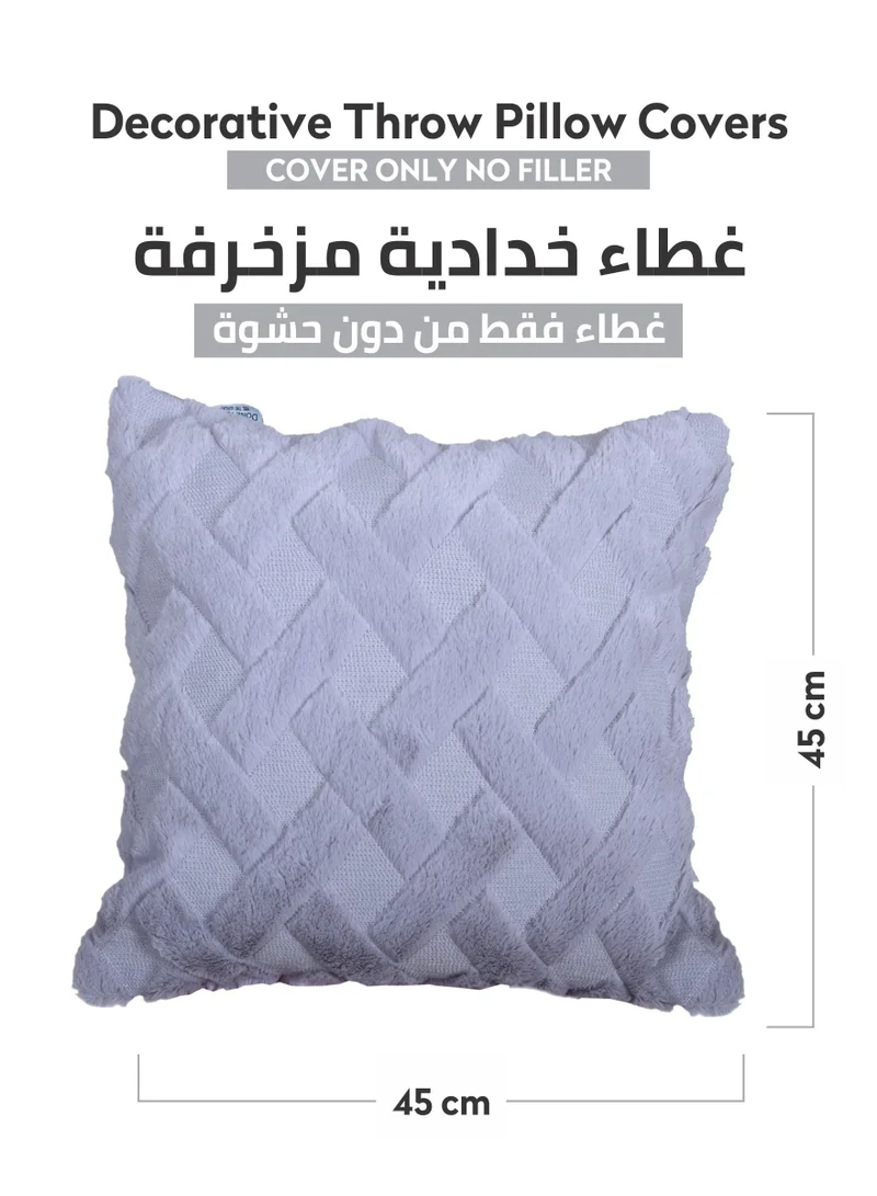 Donetella Cushion Cover,45X45 Cm (18X18 inch) 1-Pcs Decorative Throw Pillowcases Without Filler With Beautiful Abstract Art For Sofa Bed Living Room And Couch,Santa Blue