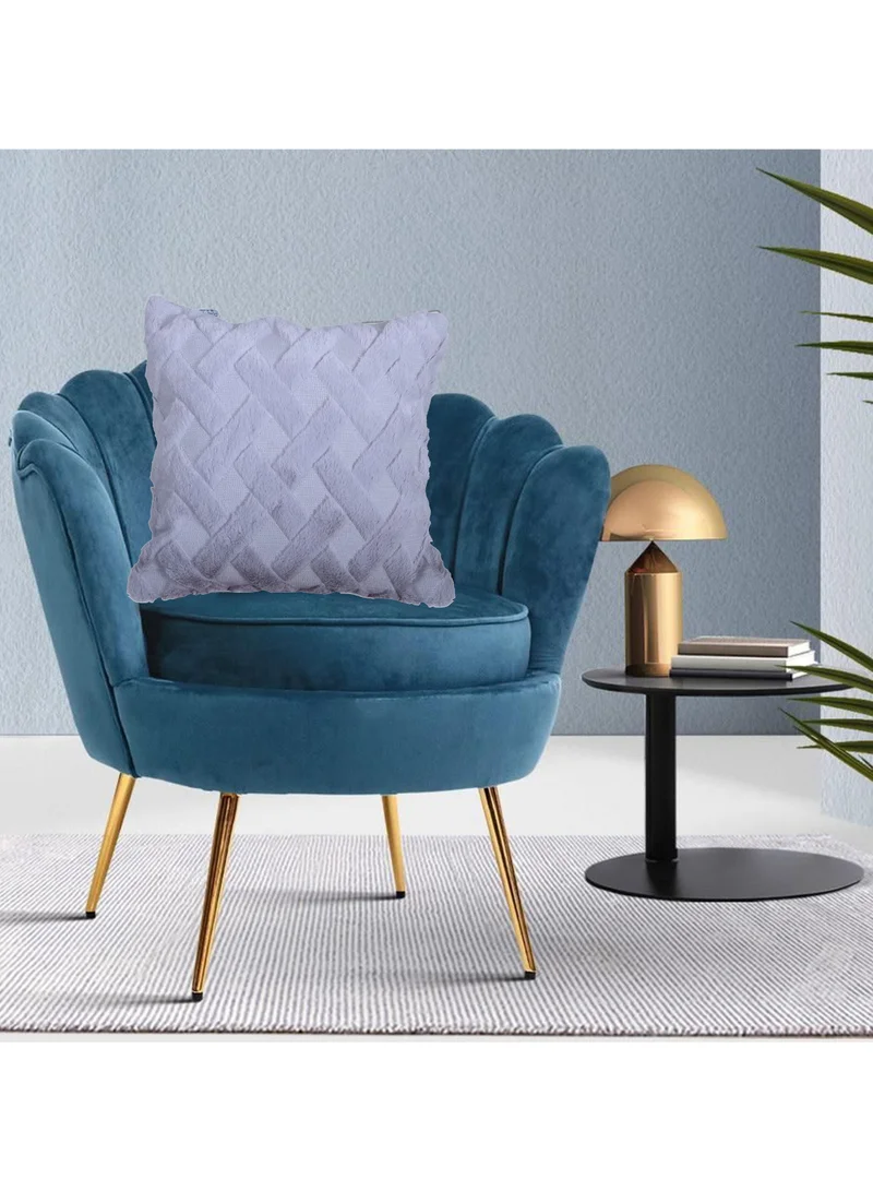 Donetella Cushion Cover,45X45 Cm (18X18 inch) 1-Pcs Decorative Throw Pillowcases Without Filler With Beautiful Abstract Art For Sofa Bed Living Room And Couch,Santa Blue