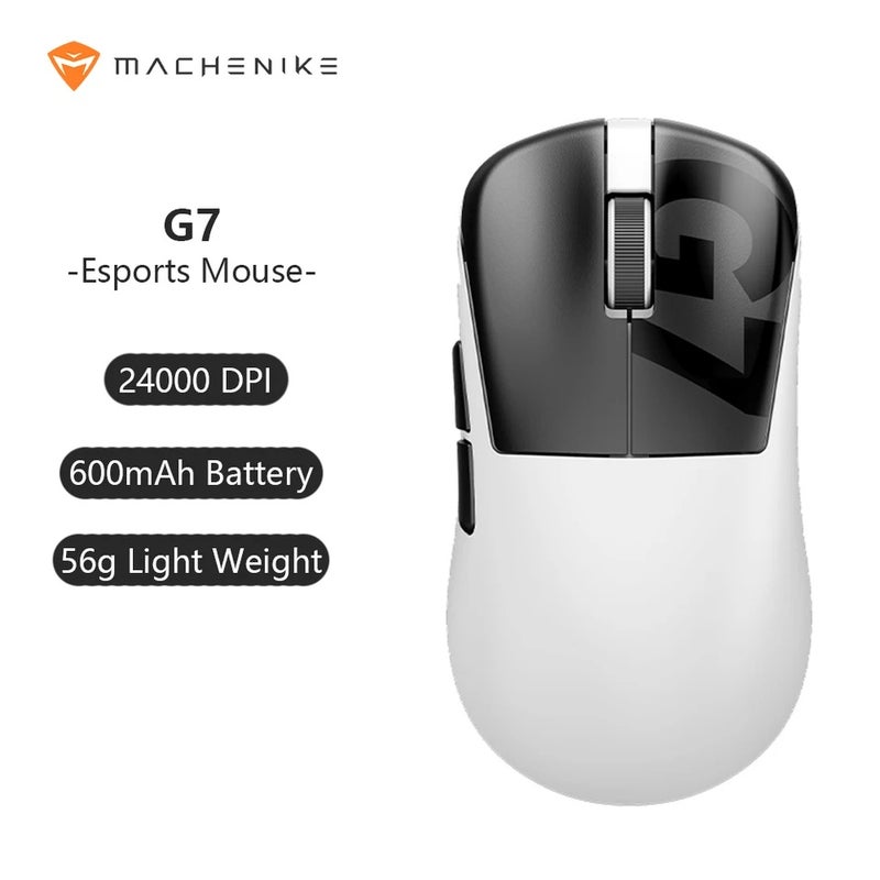 ماكينيك ماوس Machenike G7 Gaming Mouse, USB Wired and 2.4G Wireless, 24000 Dpi, 80 Ips, 6 Buttons, 56g, Rgb, for PC, Laptop - Image 2