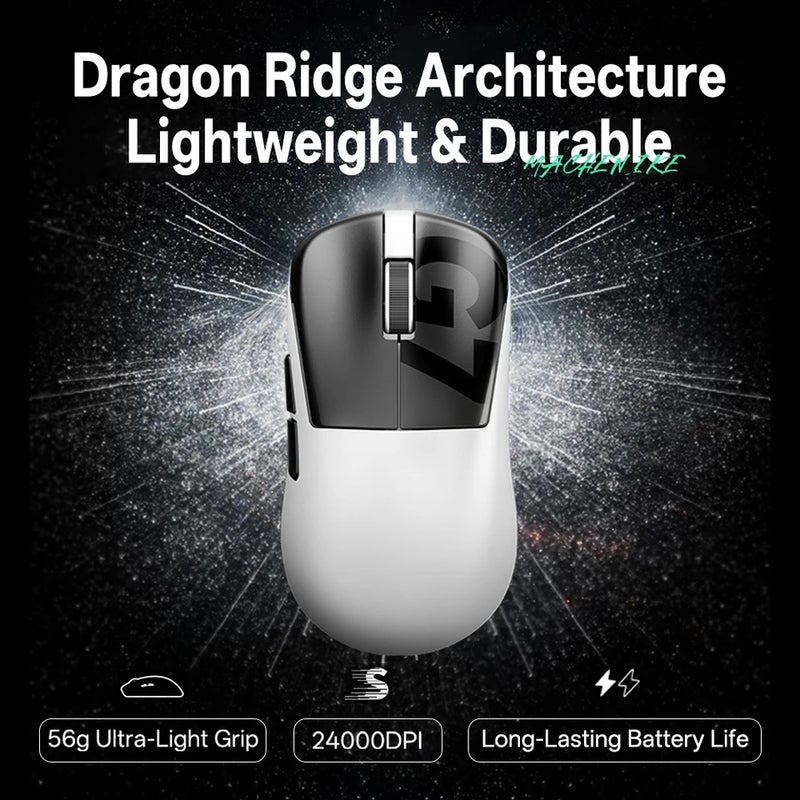 ماكينيك ماوس Machenike G7 Gaming Mouse, USB Wired and 2.4G Wireless, 24000 Dpi, 80 Ips, 6 Buttons, 56g, Rgb, for PC, Laptop - Image 3