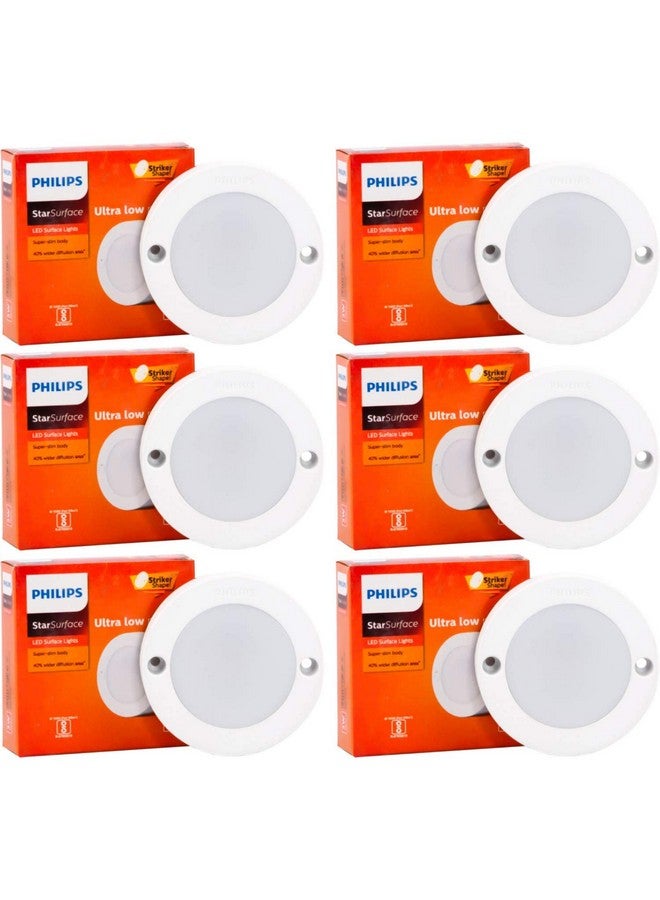 Philips 3W StarSurface Striker Cabinet Warm White Flush Mount Ceiling Lamp (Pack of 6) - Image 1