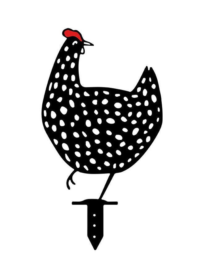 نيبمينينت مجسم فني على شكل دجاجة لتزيين فناء المنزل أسود