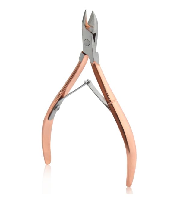 Generic NPAH 2PC Cuticle Trimmer with Cuticle Pusher Cuticle Nipper Professional Grade Stainless Steel Cuticle Remover Cutter Clipper Durable Pedicure Manicure Tools ROSE 2PC CUTICLE TOOLS  - Image 4