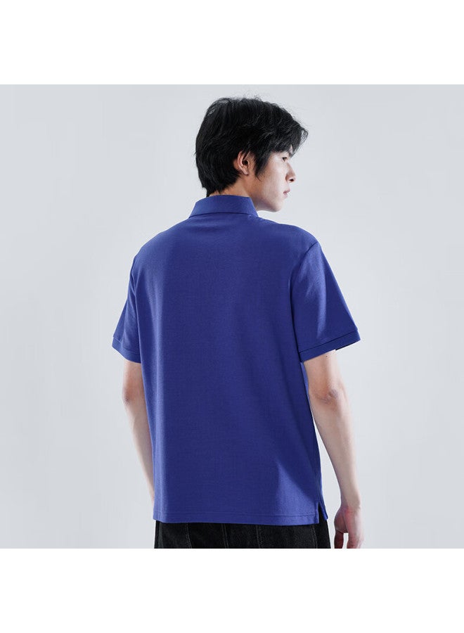 Markless Men'S Short-Sleeve Summer Polo Shirt, Casual Top, Turn-Down Collar T-Shirt, Plb3635M, Klein Blue, L - Image 3