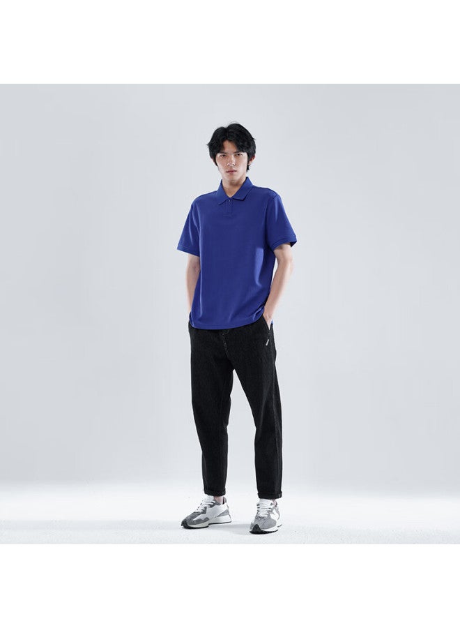Markless Men'S Short-Sleeve Summer Polo Shirt, Casual Top, Turn-Down Collar T-Shirt, Plb3635M, Klein Blue, L - Image 2