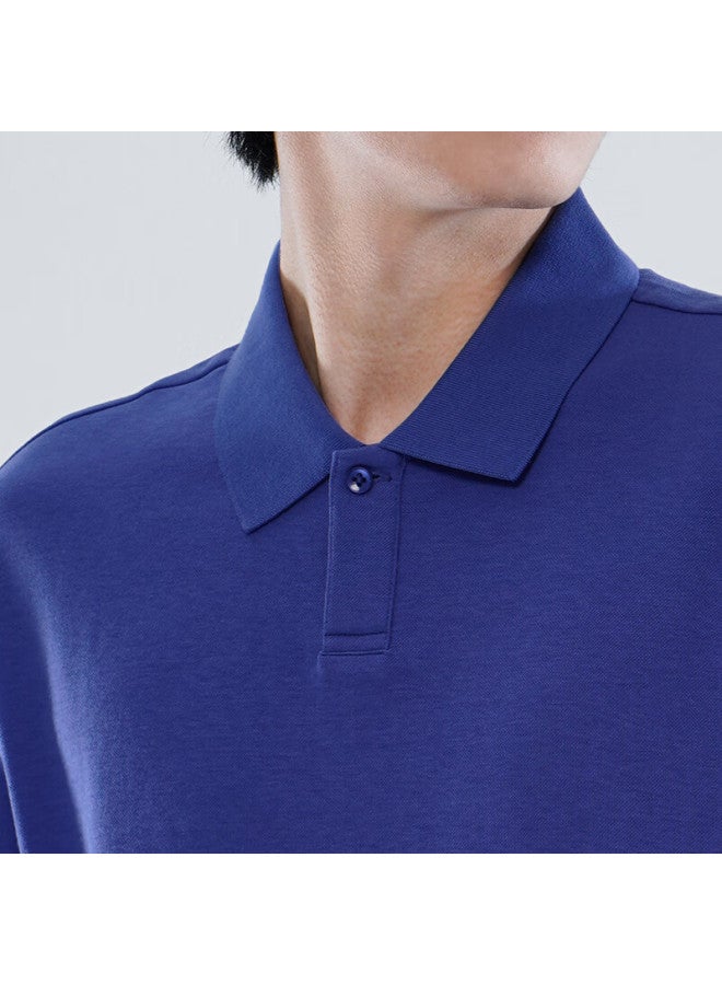 Markless Men'S Short-Sleeve Summer Polo Shirt, Casual Top, Turn-Down Collar T-Shirt, Plb3635M, Klein Blue, L - Image 1
