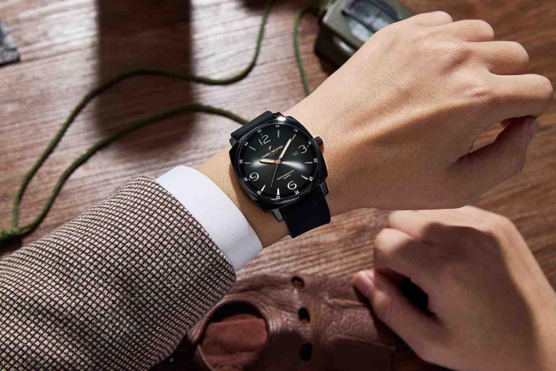 Daniel Hechter Paris Vaneau Collection Analog Watch for Men - Water Resistant Quartz Movement, Date Display with Silicon Strap - Image 2