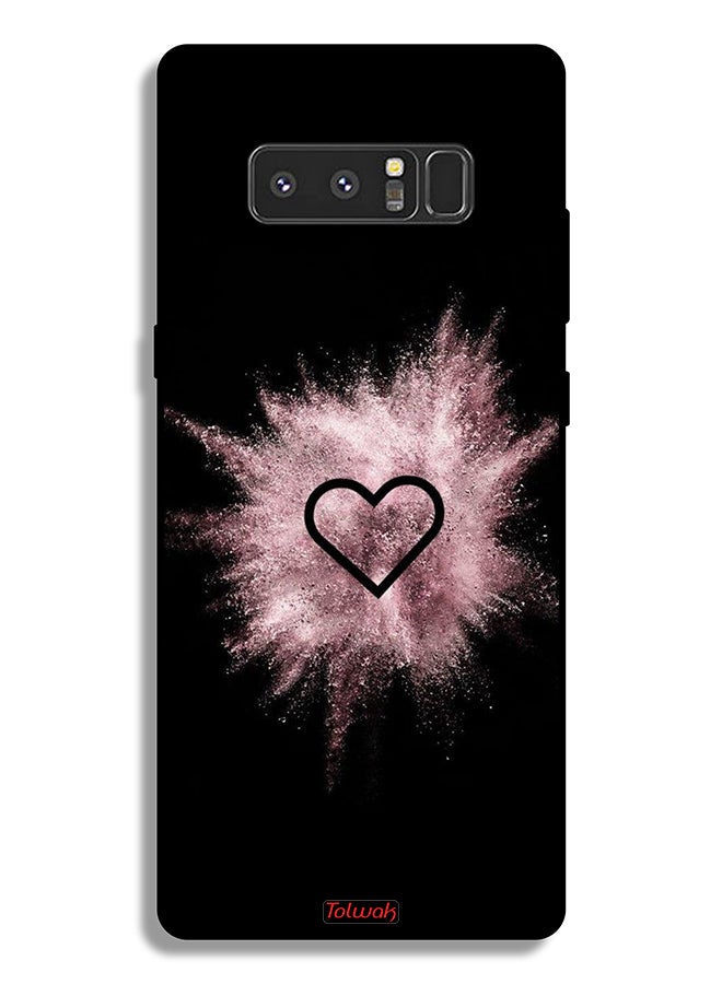 Samsung Galaxy Note 8 Protective Case Cover Heart On Glitters