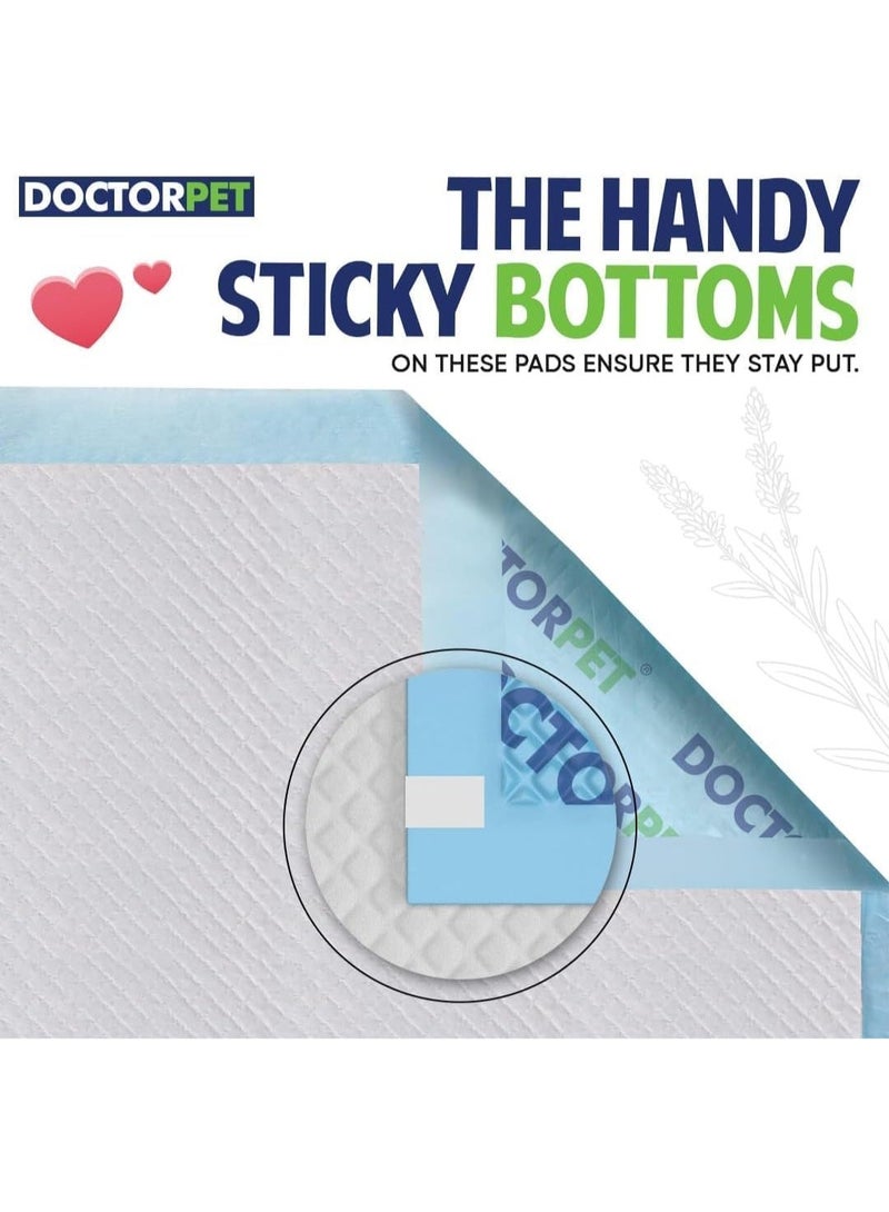 DoctorPet Doctor Pet Training Pads,Lavender Scented Non Slip Adhesive Stick on Pads, 60x60cm Size, 40g with 40 Premium Pads - Image 5
