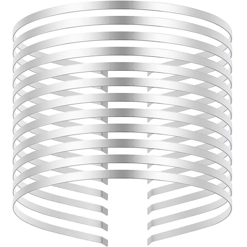 Onwon 12 Pieces Smooth Metal Headbands Frames in Silver Tone for DIY Tiara Base Blank Hairband Silver Plated Head Bands 5mm