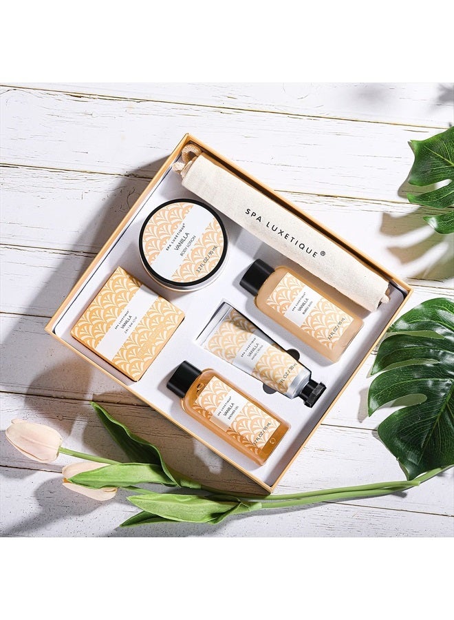 Spa Luxetique Spa Gift Set for Women, Vanilla Spa Set, Bath Kit for Women Gift Set Includes Body Lotion, Shower Gel, Bubble Bath, Hand Cream, Lotion Gift Set for Women, Birthday Gifts For Women - Image 2
