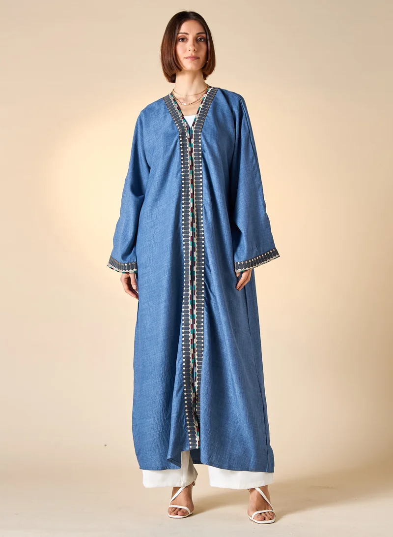 Hadiyath Al Madinah HM - Embroidered Abaya with Hijab