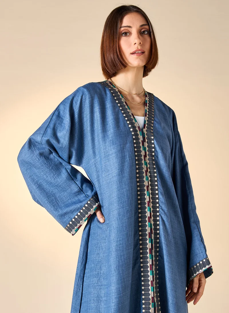Hadiyath Al Madinah HM - Embroidered Abaya with Hijab