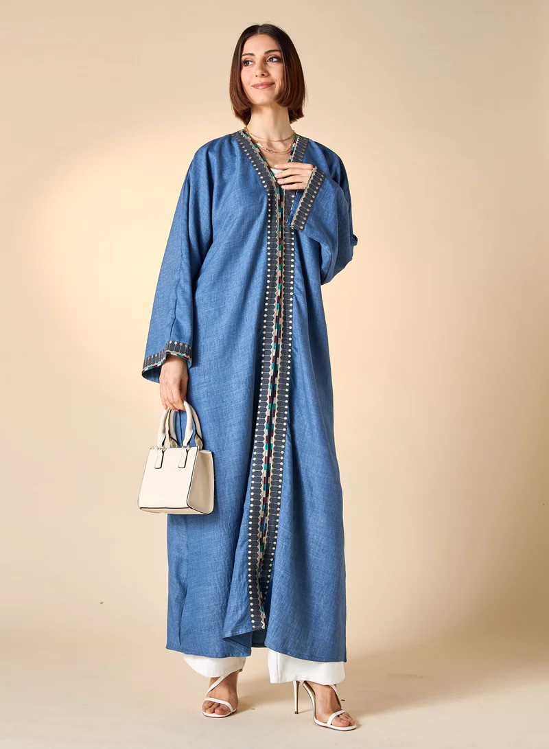 Hadiyath Al Madinah HM - Embroidered Abaya with Hijab