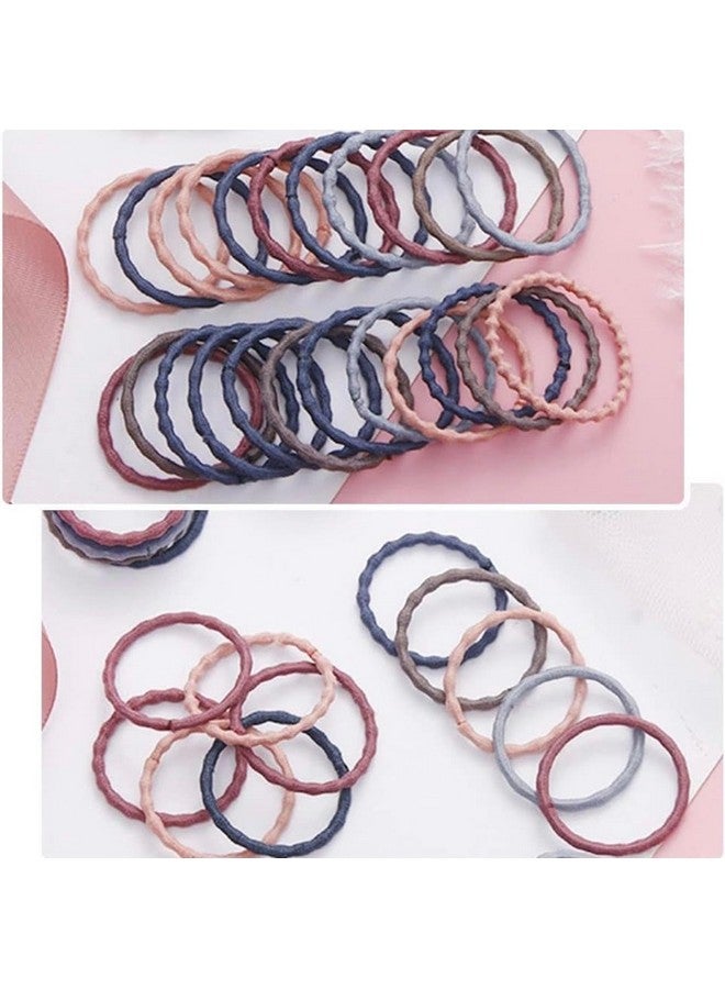 Radhya Accessories Colorful Cotton Sleek Hairties for Kids (Pack of 30) Ponytail Holder Rubberbands for Women Tight Elastic bands for Girls hair accessories for Kids Girls - Image 3
