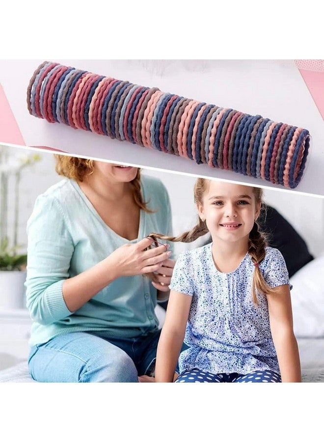 Radhya Accessories Colorful Cotton Sleek Hairties for Kids (Pack of 30) Ponytail Holder Rubberbands for Women Tight Elastic bands for Girls hair accessories for Kids Girls - Image 2