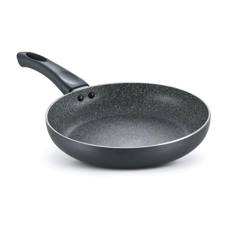Prestige Non-Stick Omega Deluxe Granite Fry Pan | 24 Centimetre | Black | Induction Base | 5 Layer Non-Stick Cookware | Dishwasher Safe | 2-Layer Metallic Finish - Image 1