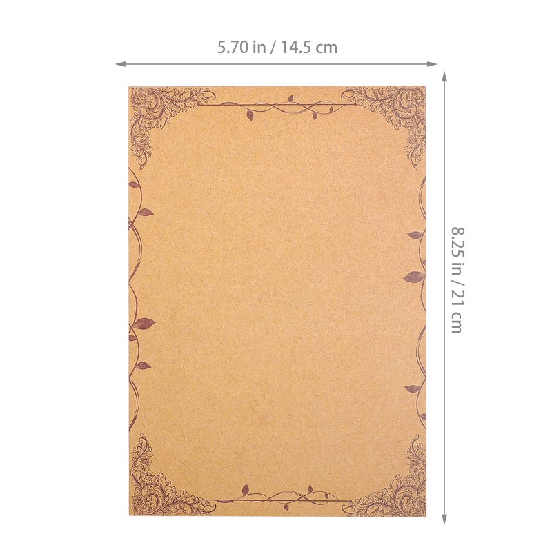 Writing Stationery Paper Simple Vintage Unlined Stationary For Holidays Expressing Emotions 21.00X14.50X0.10CM 64Pcs - Image 2
