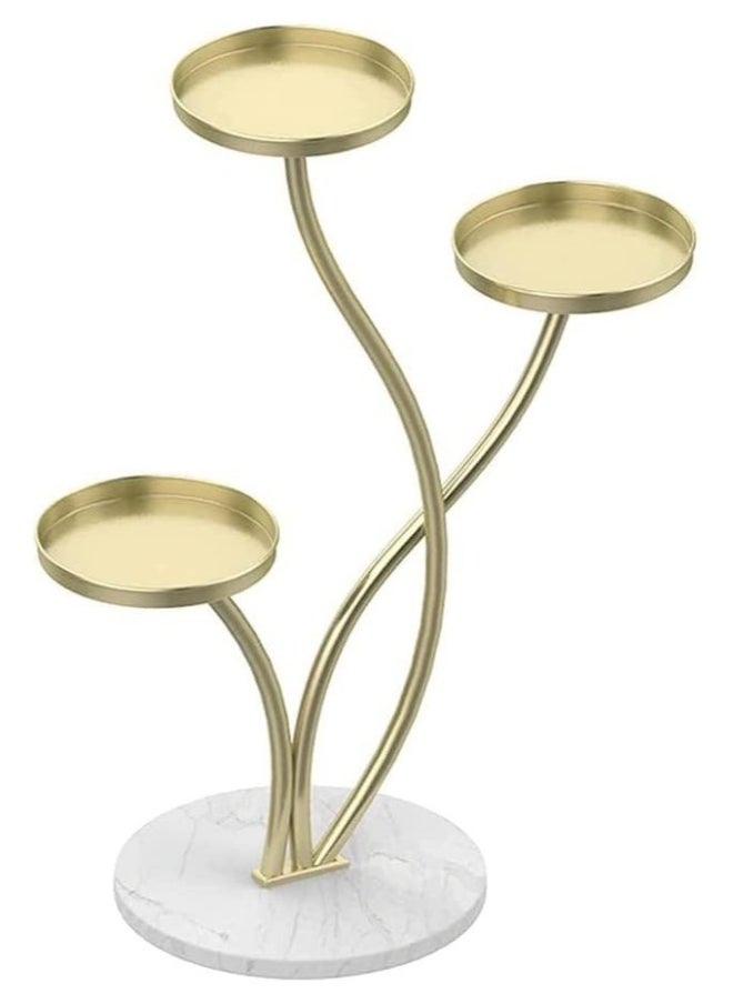 JOMILA Iron Curved Plant Stand Simple Indoor Floor-standing Flower Stand Suitable For Bedroom Balcony Home Plant Shelf Decoration (Gold)  - Image 1