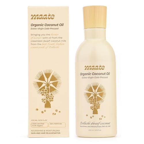 Maate Baby Organic Coconut Oil (200 ml) | Extra Virgin Cold Pressed | Made With Pollachi Dwarf Coconut | for Baby Body Massage & Hair Care | Baby Hair Oil 0-12 Years | Nourishes & Moisturise - Image 2