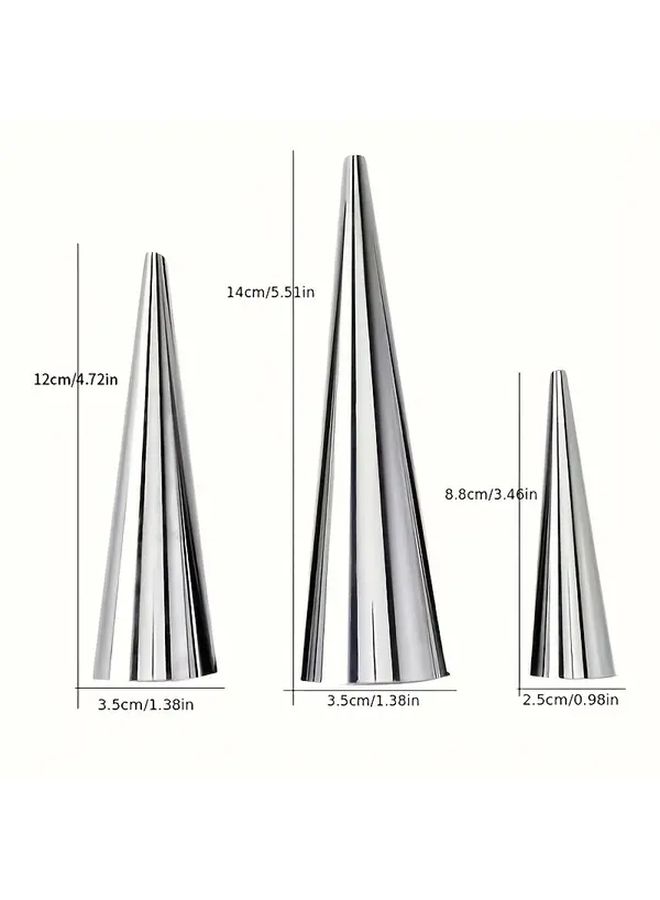 30 Pcs Stainless Steel Ice Cream Cone Molds For Pastry Dessert Decoration - Image 1