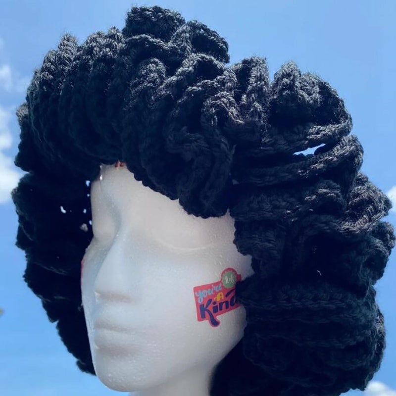 QERPON Handmade Crochet Bucket Hat for Woman Teen Outdoor Commute Fisherman Hat Ruffled Brim Winter Windproof Hat - Image 4