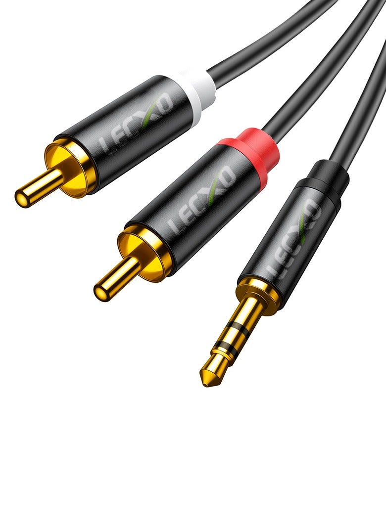 Lecxo AUX Audio Cable 2RCA to 3.5mm - 2M - Image 2