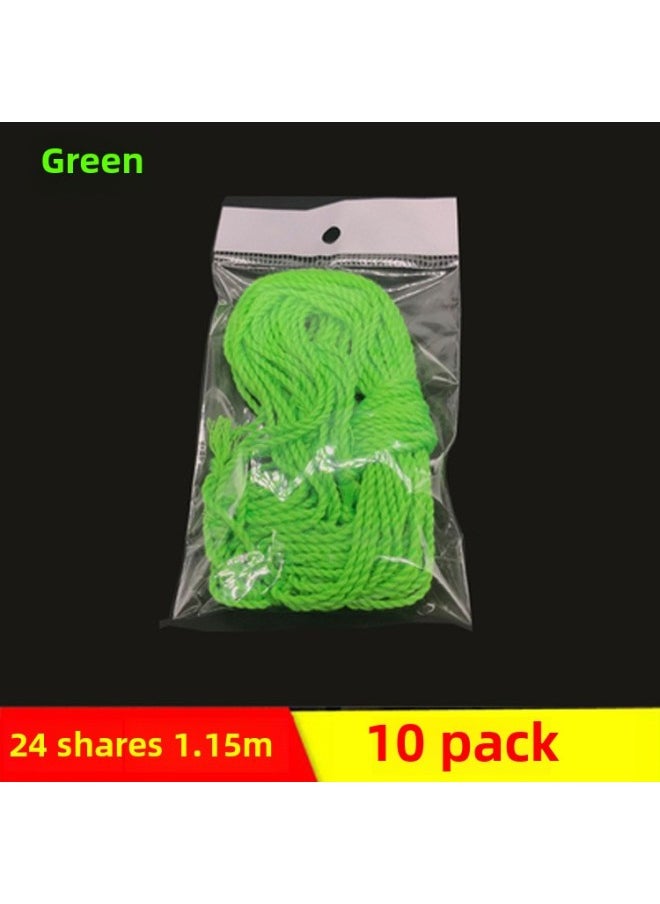 悠悠球绳子24股彩绳 溜溜球配件 Yoyo球10股比赛绳子20条垒德株-颜色:浅灰色 24股绿10条115cm  - Image 1