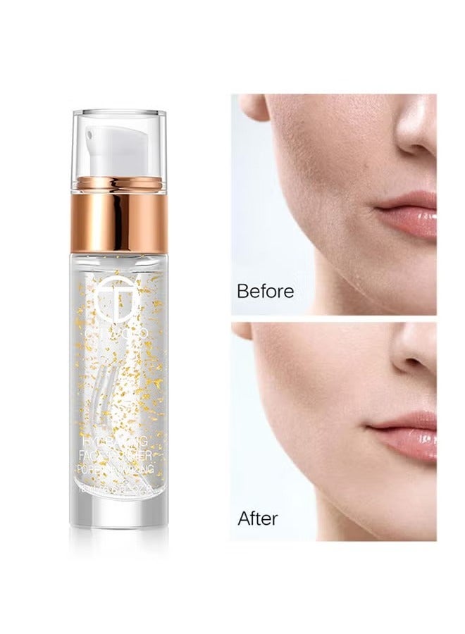 O.TWO.O Hydrating Face Primer Pore Minimizing，Face Makeup Primer, Big Pores Minimizer Perfect Cover, No Pore Eraser Filler, Smooth Fine Lines Wrikles, Gold Foil Infused Base Blur Primer, Long Lasting Women Makeup 20ml - Image 3