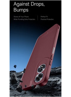 Gear4 Soft Liquid Silicone With Wavey Texture Case Cover For Oppo A60 4G 2024 Gear4 Maroon  - Image 5