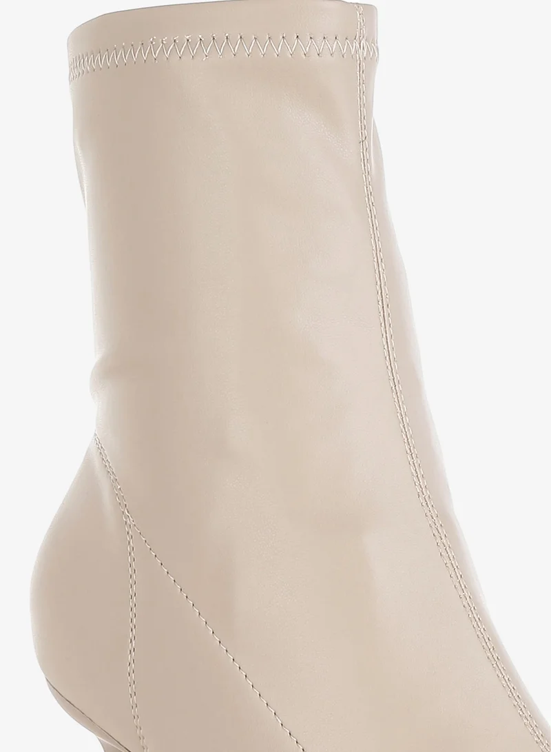 London Rag Beige Stiletto Heel Sock Boots for Women | Best Price UAE
