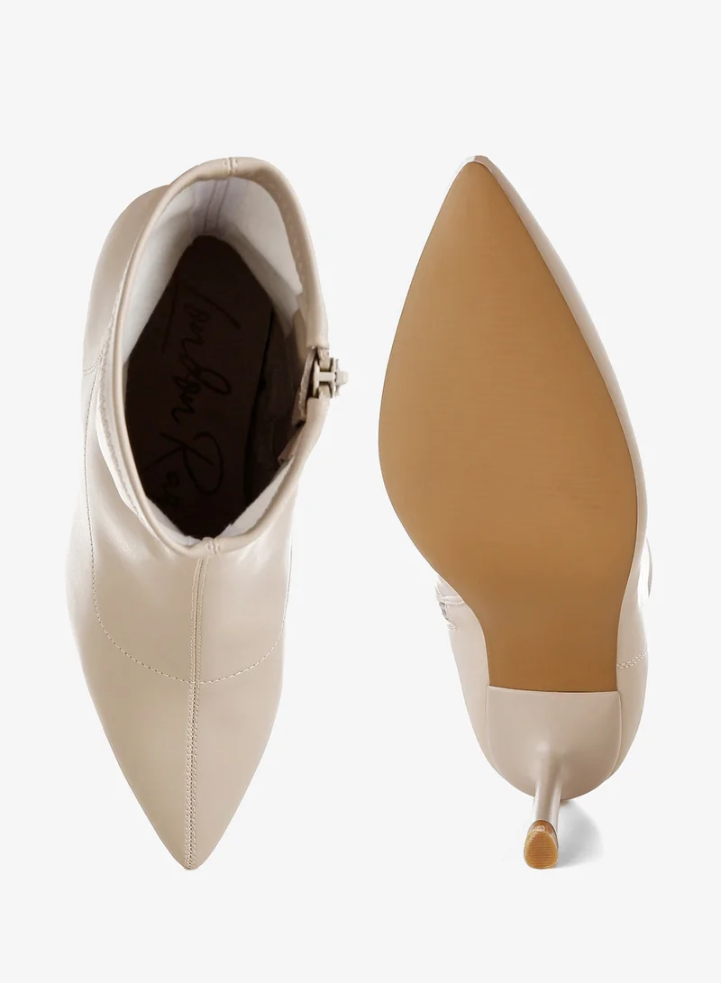 London Rag Beige Stiletto Heel Sock Boots for Women | Best Price UAE