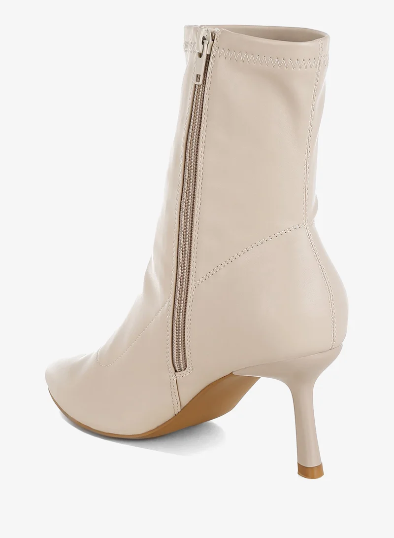 London Rag Beige Stiletto Heel Sock Boots for Women | Best Price UAE
