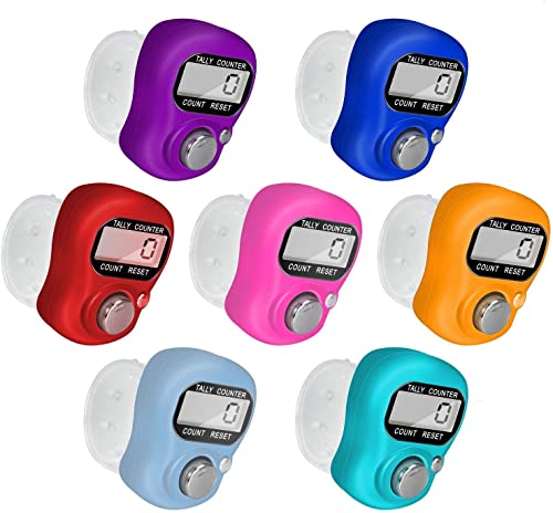 Koicaxy Electronic Finger Counter 7 Pack Resettable Hand Tally 5 Digit Number and LCD Electronic Digital Display Handheld Clicker Counting - Image 3