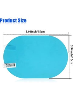 Generic 4 Pieces of Car Rearview Mirror Film, HD Nano Clear Protective Sticker Film, Waterproof Rainproof Antifogging for Car Mirrors and Side Windows, Car Trucks SUVs Safe Driving  - Image 2