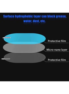 Generic 4 Pieces of Car Rearview Mirror Film, HD Nano Clear Protective Sticker Film, Waterproof Rainproof Antifogging for Car Mirrors and Side Windows, Car Trucks SUVs Safe Driving  - Image 3