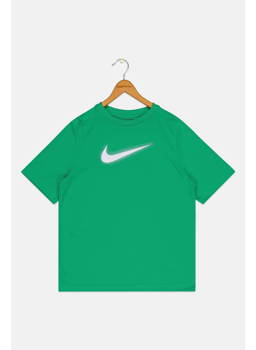 Nike Kids Boy Sportswear Fit Outdoor T-Shirt, Green  - Image 1