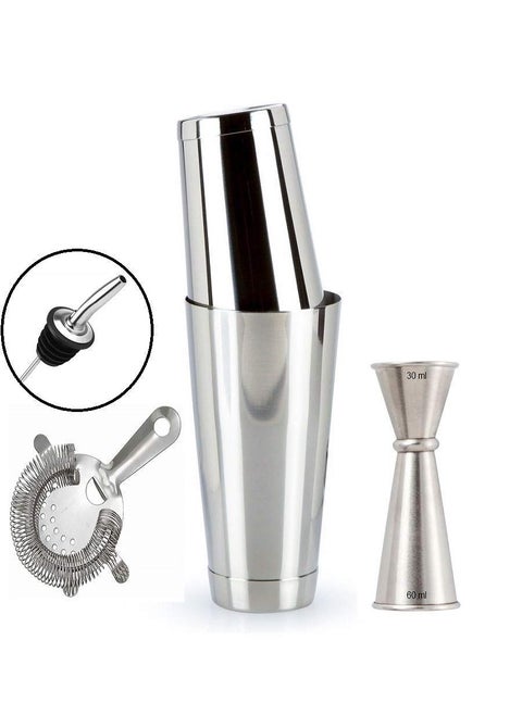 finality Boston Shaker Set of 5 Bar Tools Kit with Bar StrainerJapanese JiggerPourers and MoreCraft Cocktails with Bar ToolsThe Ultimate Home Bar Accessory Pack for The Perfect Pour Every Time