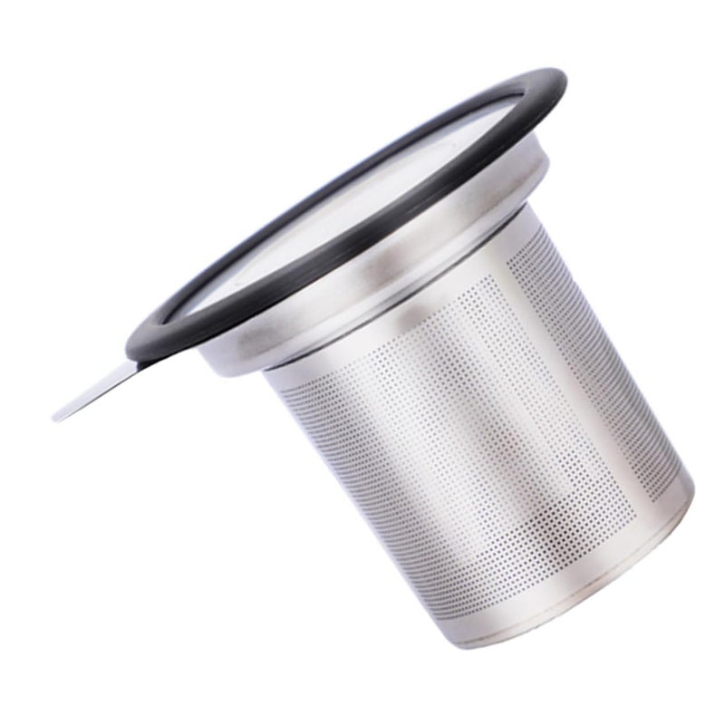 Stainless Steel Tea Strainer With Lid Handle Fine Mesh Infuser Filter Random Color - Image 2
