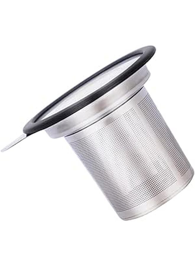Stainless Steel Tea Strainer With Lid Handle Fine Mesh Infuser Filter Random Color - Image 1