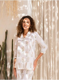 sanskrutihomes All-Over Floral Printed Buttoned Shirt With Trousers Co-Ords by Styli  - Image 3